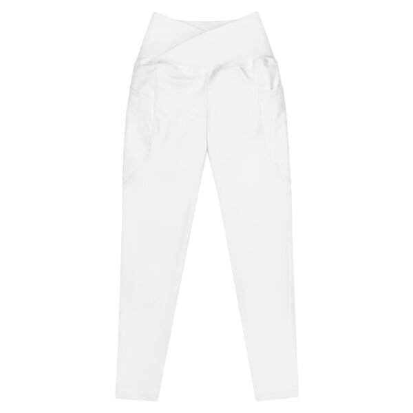 All-Over Print Recycled Crossover Leggings with Pockets